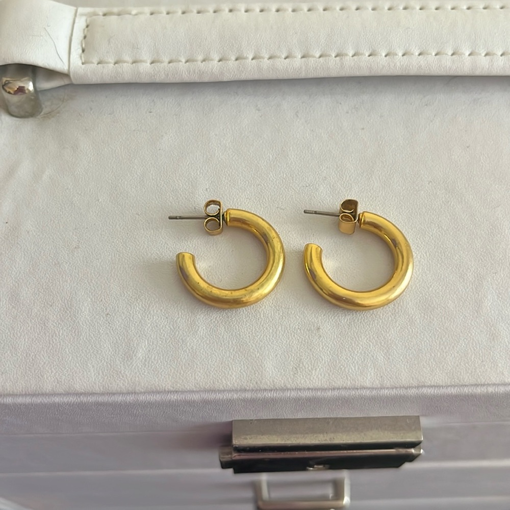 Madewell gold chunky hoops